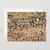 Carte Postale Bois haché sur une pile (Devant / Derrière)