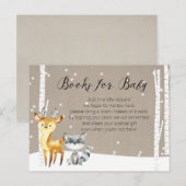 Carte Postale Bois hivernal - Livres pour bébé (Devant / Derrière)