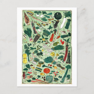 Carte Postale Bois japonais de légumes par Shigenobu