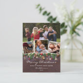 Carte Postale Bois rustique 4 vacances de Noël photo (Debout devant)