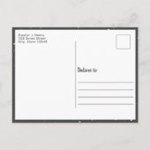 Carte Postale Bois rustique Chalkboard Neige 2 Photo Noël (Dos)