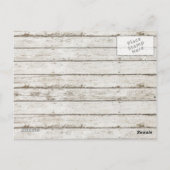 Carte Postale bois rustique cheval vintage mariage merci (Dos)