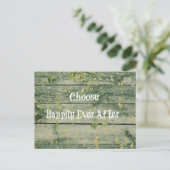 Carte Postale Bois Rustique Choisissez Heureusement Jamais Après (Debout devant)