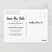 Carte Postale Bois rustique Enregistrer la date Faire-part flora (Dos)