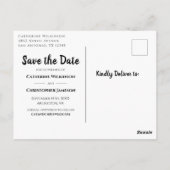 Carte Postale Bois rustique Enregistrer la date Rose Faire-part (Dos)