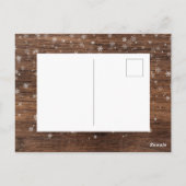 Carte Postale Bois rustique et enveloppement de Noël | 3 Collage (Dos)