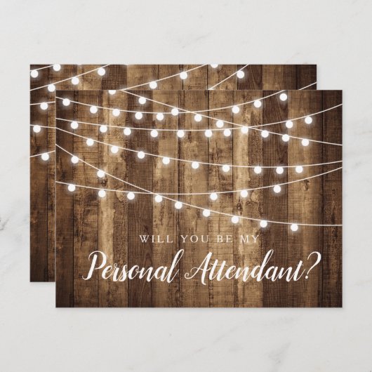 Carte Postale Bois rustique et lumières Proposition d'intendant  (Devant / Derrière)