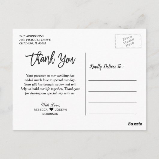 Carte Postale Bois rustique Mason Jar String Merci photo (Dos)