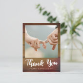 Carte Postale Bois rustique | Script mariage de Merci photo (Debout devant)