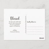 Carte Postale Bois rustique Stars Baby shower Merci (Dos)