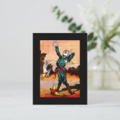 Carte Postale Bois vintage Tin Et Épouvantail (Debout devant)