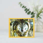 Carte Postale Bois Wolf Produits de JungleWalk.com (Debout devant)