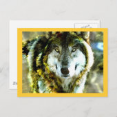 Carte Postale Bois Wolf Produits de JungleWalk.com (Devant / Derrière)