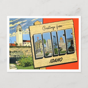 Carte postale Boise, Idaho Vintage Big Letters