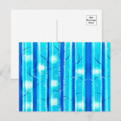 Carte Postale Boisier bleu d'hiver avec flocons de neige (Devant / Derrière)