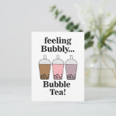 Carte Postale Boisson Bubble Tea Drôle (Debout devant)