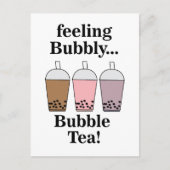 Carte Postale Boisson Bubble Tea Drôle (Devant)