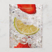 Carte Postale Boisson de chaux de fraise (Devant)