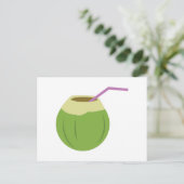 Carte Postale Boisson de noix de coco (Debout devant)