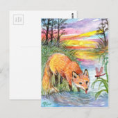 Carte Postale Boisson Fox par Riverside (Devant / Derrière)