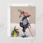 Carte Postale Boisson vintage de porc (Devant / Derrière)