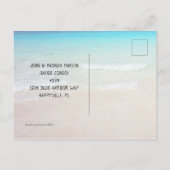 Carte Postale Boissons dans le sable se déplaçant au paradis (Dos)