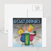Carte Postale Boissons de bateau (Devant / Derrière)