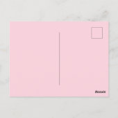 Carte Postale Boissons et baisers rose blanc moderne typographie (Dos)