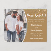 Carte Postale Boissons gratuites Décontracté moderne Enregistrer (Devant)