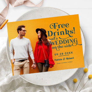 Carte Postale Boissons Gratuites Drôle Mariage Formel Enregistre