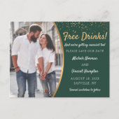 Carte Postale Boissons Gratuites Green Gold Photo Décontracté En (Devant)