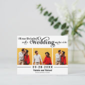 Carte Postale Boissons Gratuites Mariage Décontracté Enregistrer (Debout devant)