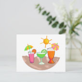 Carte Postale Boissons Sur La Plage (Debout devant)