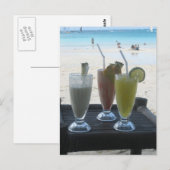 Carte Postale Boissons tropicales (Devant / Derrière)