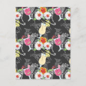 Carte Postale Boissons Tropicales Avec Animaux (Devant)