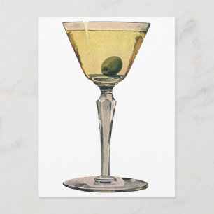 Carte Postale Boissons vintages Boissons, Cocktail Martini Olive