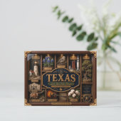Carte Postale Boîte 3D en forme d'ombre du Texas (Debout devant)