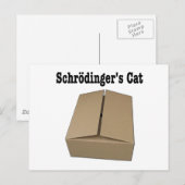 Carte Postale Boîte à chat de Schrodinger (Devant / Derrière)