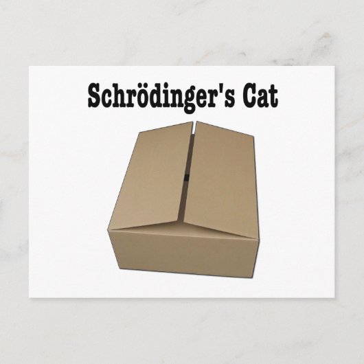 Carte Postale Boîte à chat de Schrodinger (Devant)