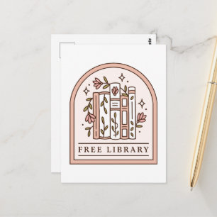 Carte Postale Boîte à livres de quartier de bibliothèque gratuit