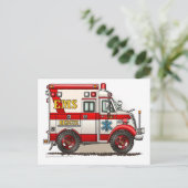 Carte Postale Boîte Ambulance EMS Urgence EMT (Debout devant)