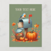 Carte Postale Boîte aux lettres automne saisonnier ajouter un me (Devant)