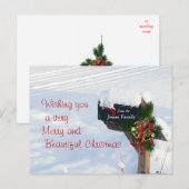 Carte postale boîte aux lettres de Noël - customis (Devant / Derrière)
