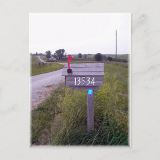 Carte Postale Boîte aux lettres de route du pays