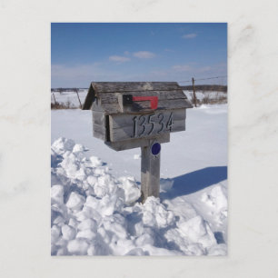 Carte Postale Boîte aux lettres d'hiver