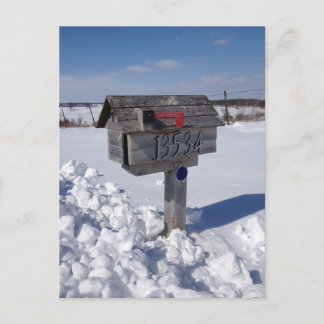 Carte Postale Boîte aux lettres d'hiver