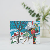 Carte Postale Boîte aux lettres, ferme (Debout devant)