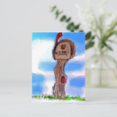 Carte Postale boîte aux lettres pays (Debout devant)