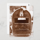 Carte Postale Boîte aux lettres rouille (Devant / Derrière)