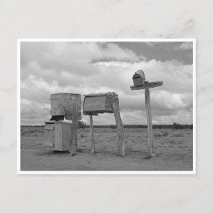 Carte Postale Boîte aux lettres rurale vintage au Nouveau-Mexiqu